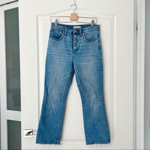 Madewell Cali Demi Boot Straight Cropped Jeans 27
